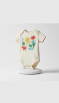 Custom embroidered soft baby onesie