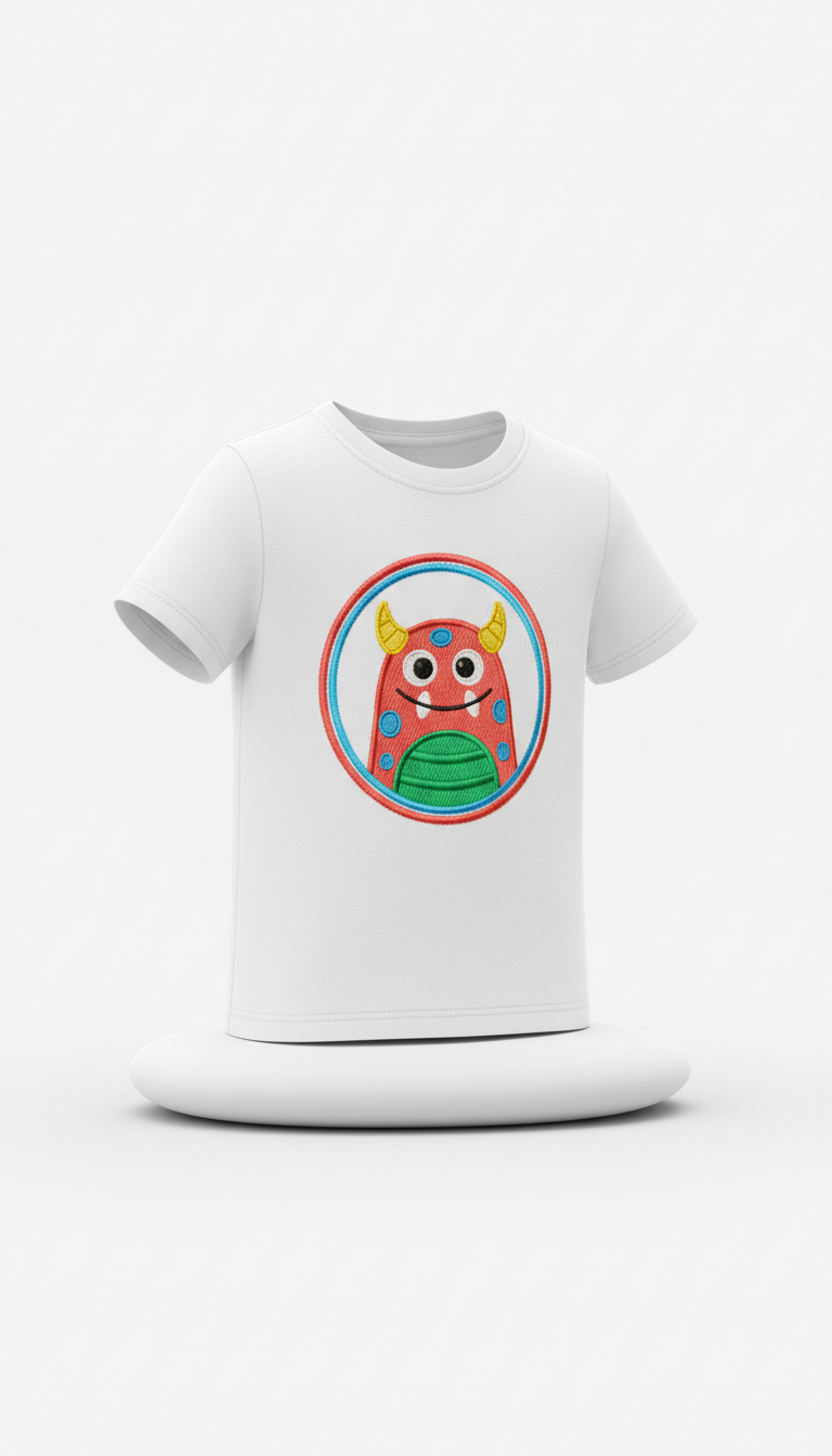 Custom kids’ embroidered cotton t-shirt