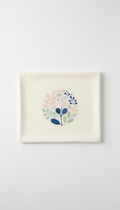 Cotton Blanket with Embroidered Motif